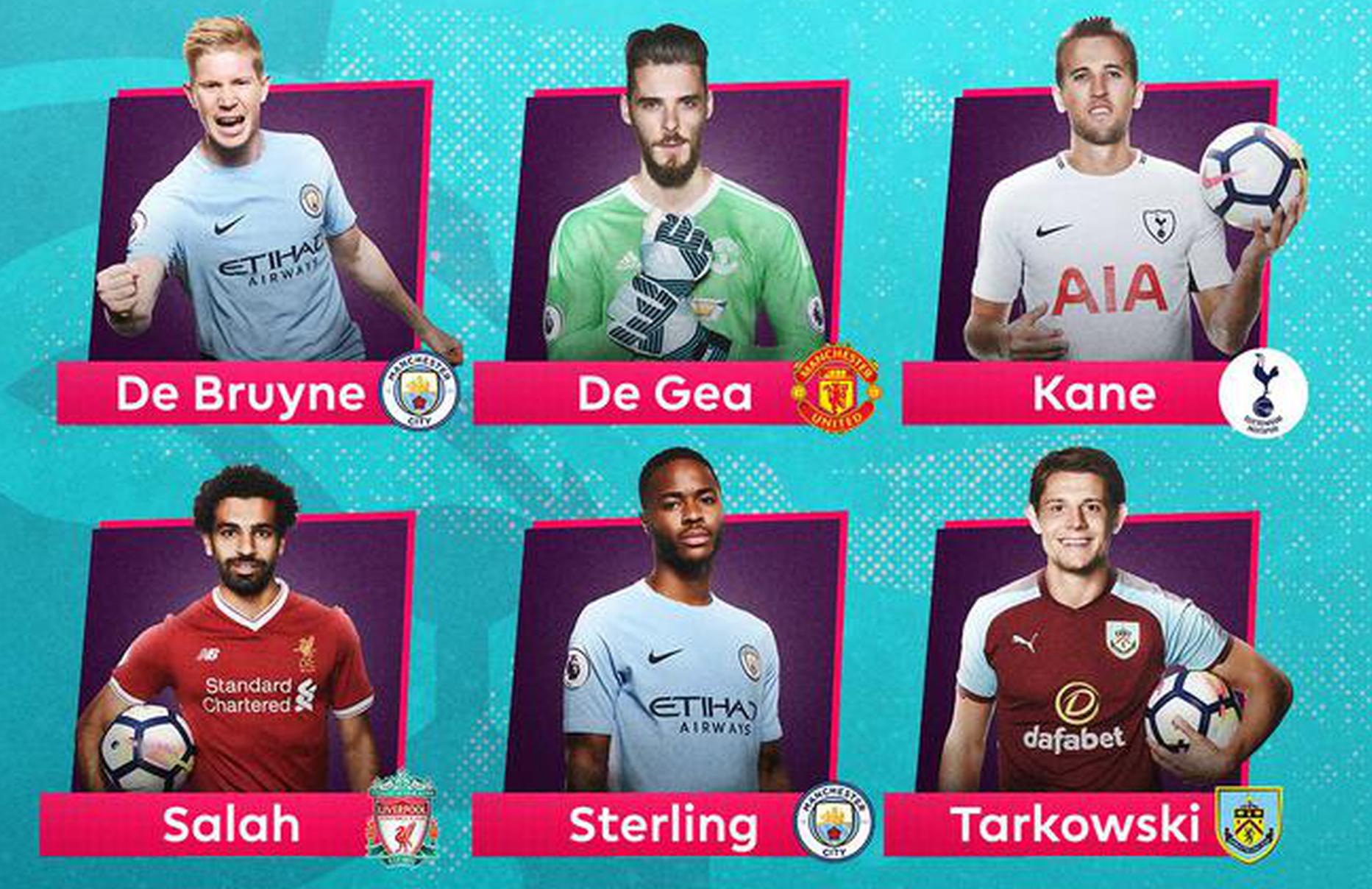 英超年度最佳球员的候选名单揭晓